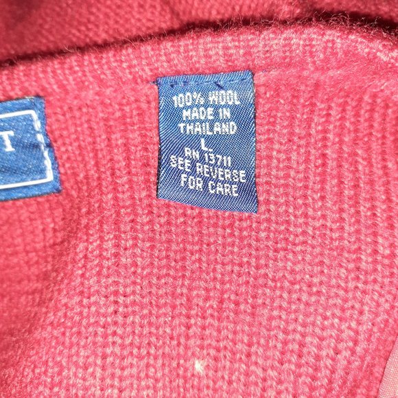 Karen Scott 100 % Wool Cardigan Sweater Size L Red - Picture 2 of 4